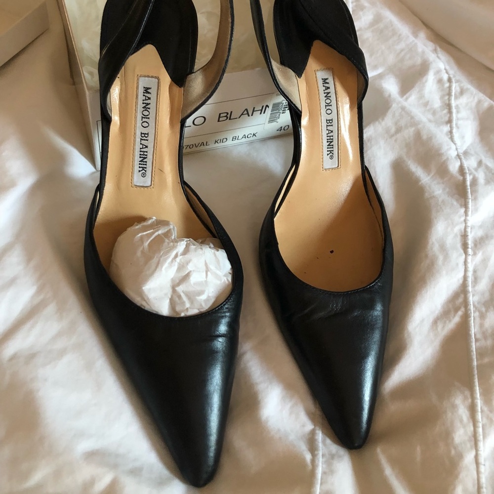 Manolo Blahnik Carolyne sling back heels 9.5